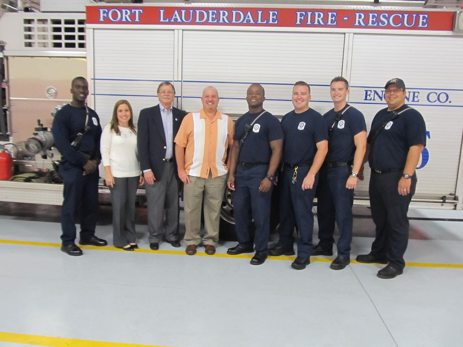 Mayor Gary Resnick and the Crew of Fire Station 44